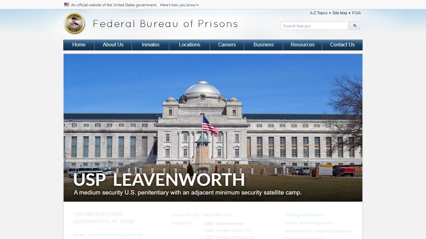 USP Leavenworth - Federal Bureau of Prisons